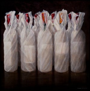 Botellas de vino envueltas, 2010
